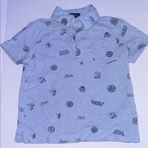 Polo by Ralph Lauren Gray Polo Shirt with All-Over Print